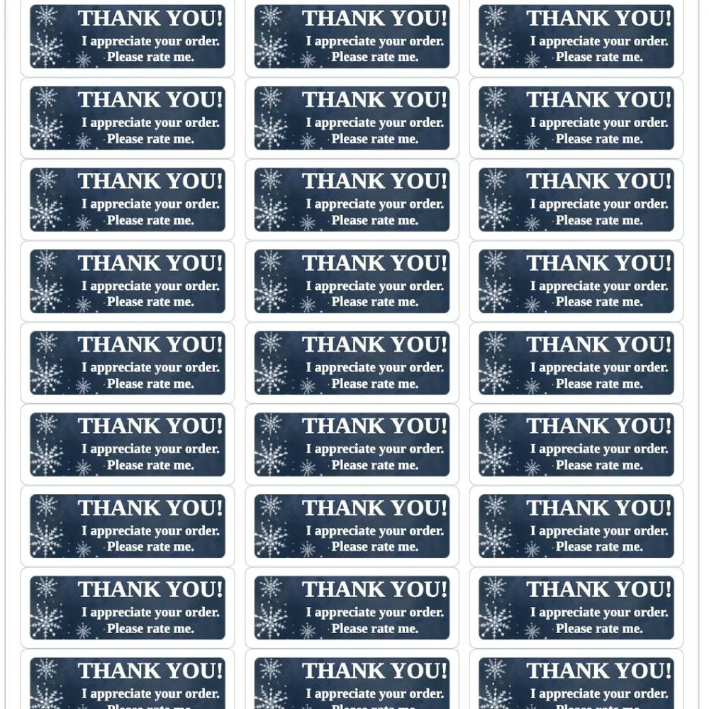 Thank You Stickers Order Shipping Labels Posh Shop Box Mailing Label Sti…
